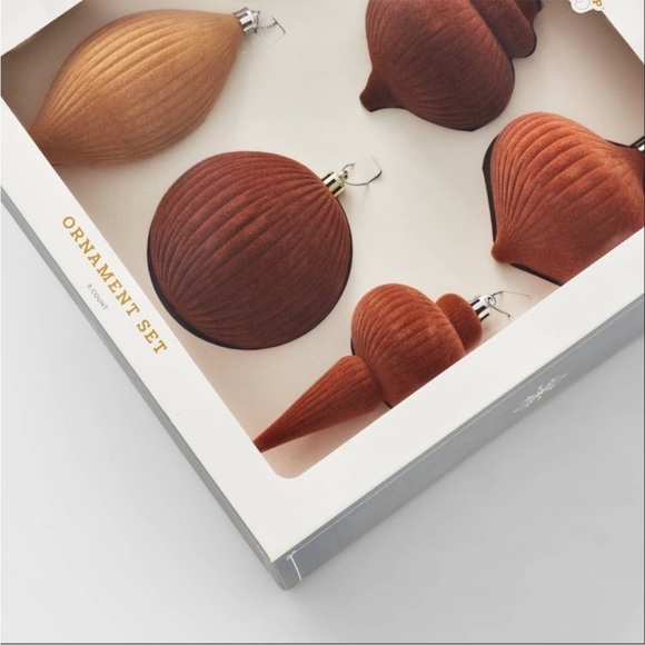 Target Wondershop Ornament Brown/Neutral Flocked Finial Christmas Tree Ornament - Picture 2 of 3